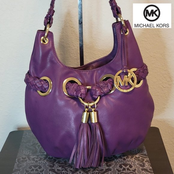 Michael Kors Handbags - Michael Kors Braided Grommet-Small Shoulder Bag